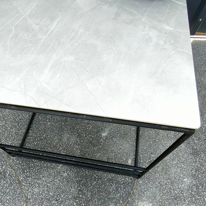 The Melanie Medium Square Coffee Table WHITE MARBLE