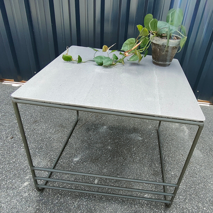 The Melanie Medium Square Coffee Table WHITE/TAN